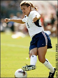 Mia Hamm retired with a record 158 international goals and also earned ...