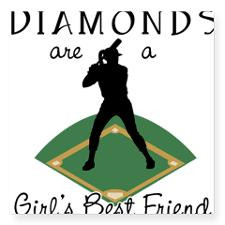 Diamonds - Girl's Best Friend Square Sticker for