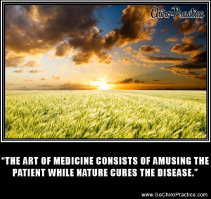 ... of amusing the patient while nature cures the disease voltaire quote