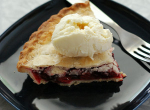 when you jiggle the pie pan and the pie freely moves from the edge