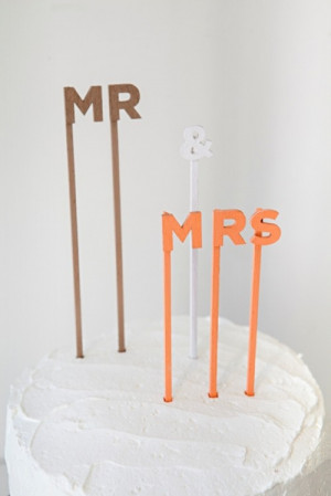 Simple And Cute DIY Wedding Cake Topper Sayings