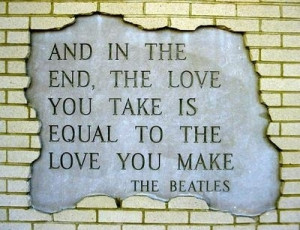 abbey road, beatles, love, lyrics, quote, the beatles