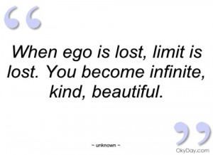 when ego is lost