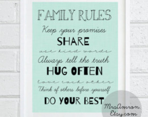 Print 8x10 - family print / family quote print / art print / wall ...