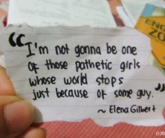 not gonna be one of those pathetic girls whose world stops just ...