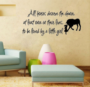 Love Horse Girls wall decals vinyl stickers home decor living room ...