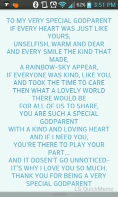 Godparent quote.. on ur new godchild