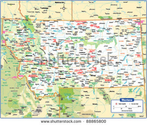 state map cachedmontana state montana montana state vector road map ...