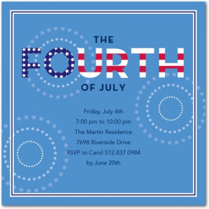 Personalized 4th Of July Party Invitations