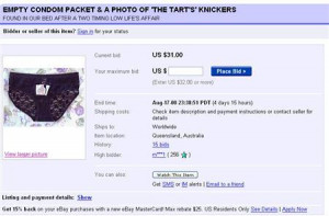 screenshot of an eBay listing advertising the sale of a pair of ...