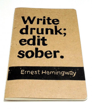 JOURNAL with Ernest Hemingway Quote Cover Art by WordsIGiveBy