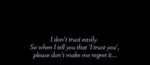 TRUST…………………fragile…………………trust