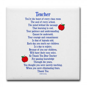 Religious Teacher Appreciation Poems