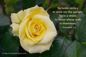 He holds victory in store for the upright, he is a shield to those ...