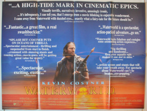 WATERWORLD (1995) Cinema Quad Movie Poster - Kevin Costner (quotes ...