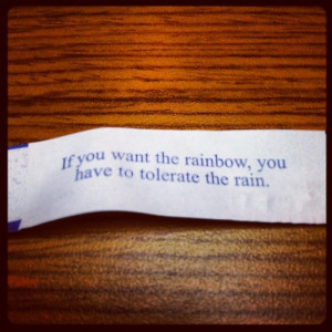 Quotes about Life – 154 If you want the rainbow you have to tolerate ...