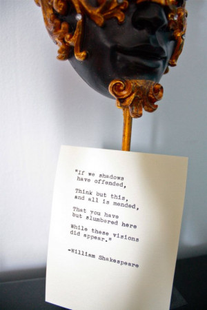 ... Night's Dream Shakespeare quote typed on a vintage Royal typewriter