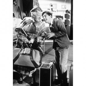 Margaret Rutherford with Norman Wisdom in the film Trouble in Store