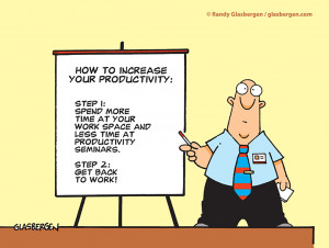 ... work space and less time at productivity seminars get back to work