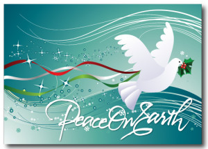 Christmas Peace Dove Postcard