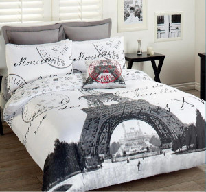 paris eiffel tower comforter set