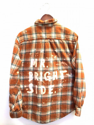 Mr. Brightside Shirt in Orange Plaid Flannel - The Killers Bleached ...