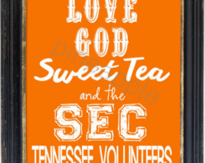 ... University of Tennessee Volunteers Football Print Art 8x10 Typography