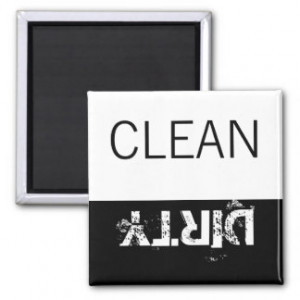 Clean or Dirty Magnets DIshwasher Labels Refrigerator Magnets