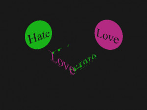 Ambigram Love Hate Biology