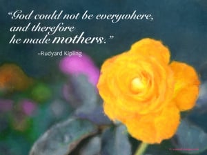 Mother / Mother's day Quote on a wallpaper
