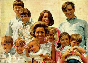 Ethel Kennedy and her children