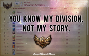 you know my division not my story