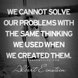 ... Our Problems Albert Einstein Quote graphic from Instagramphics