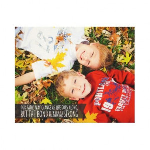 Sibling Bond Quote Wrapped Canvas with Your Photo. Quote reads 
