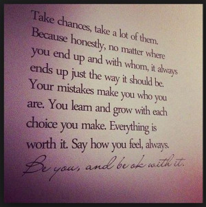 Take chances... (^_^)