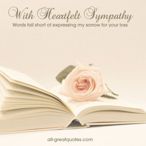 Quotes for Sympathy Cards Sayings