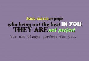 Motivational Wallpaper on Perfect: Soul-mates are people