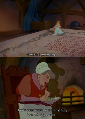Love this quote from Thumbelina