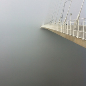 foggy day at the Cooper River Bridge