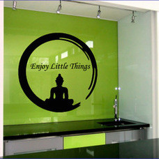 Buddha Yoga Wall Decal Enjoy Little Things Quote Vinyl Sticker Wall ...