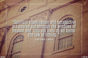 Spiritual illumination and perspective are poured out through the ...