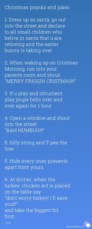 Christmas Mistletoe Quotes Christmas pranks and jokes