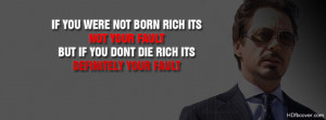 Be rich quotes facebook cover photo