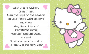 Hello Kitty Christmas Quotes Tag Label Printable
