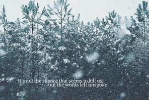 deatd, kill, nature, photography, quote, quotes, silence, snow, spoke ...