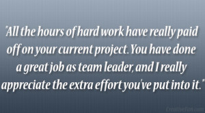 ... , and I really appreciate the extra effort you’ve put into it