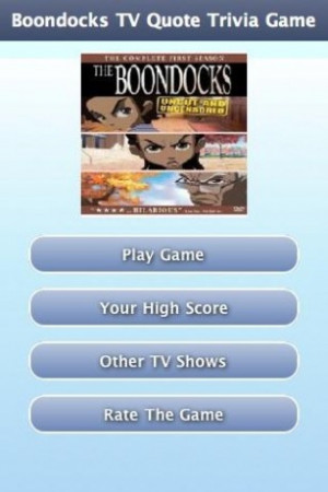 View bigger - Boondocks TV Quote Trivia Game for Android screenshot