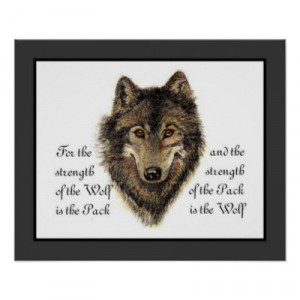 wolves_watercolor_wolf_pack_quote_nature_poster ...