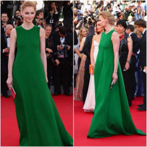 Svetlana Khodchenkova on deep green #Dior dress in Cannes film ...