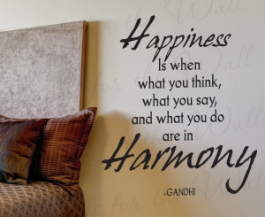 Align What You Think Say and Do Gandhi Wall Quote Decal